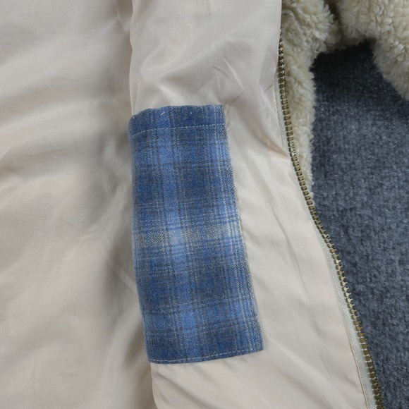 Pendleton Jacket Womens Medium Ivory White Sherpa High Pile Lined‎ Outdoors Camp - Picture 13 of 15